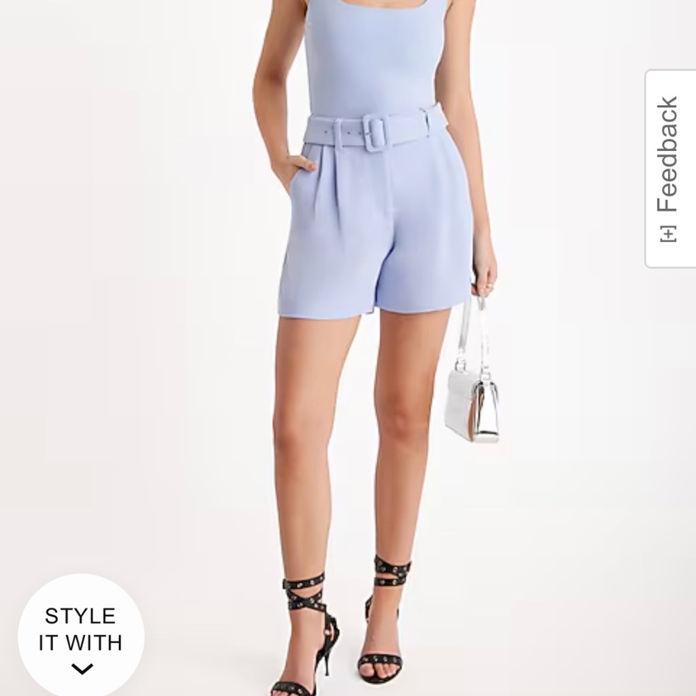 Stylist Super High Waisted Belted Pleated Shorts